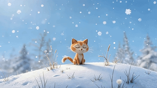 雪中小猫