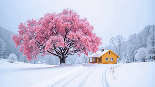 雪景木屋
