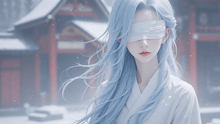 古风蒙眼少女