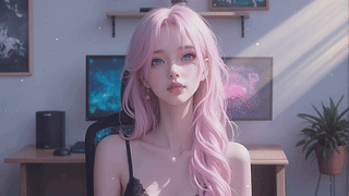 粉发电竞女神