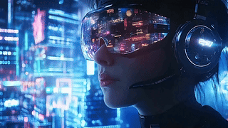 科技科幻炫酷女孩