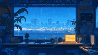 雨夜动漫房间