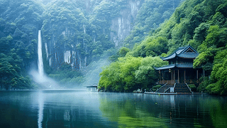 古风护眼山水美景
