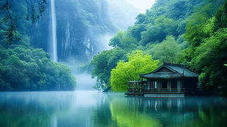 护眼古风山水