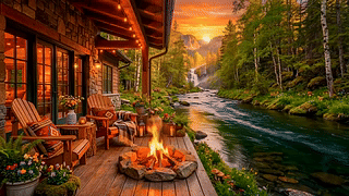 清晨高山流水小屋