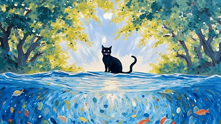 一只小黑猫