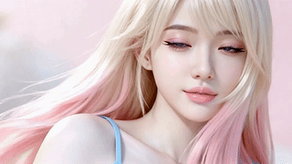 金粉发气质美女