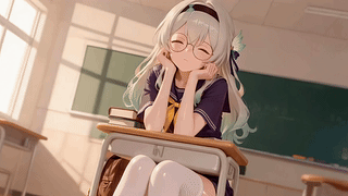教室里的女孩
