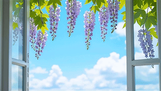 春和景明护眼紫藤