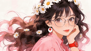 可爱长发女孩