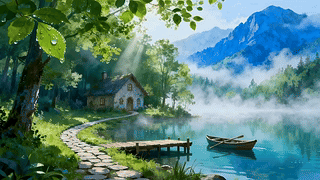 河边风景