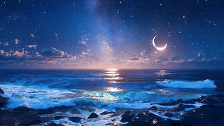 夜景星空海景