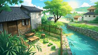 溪边小屋