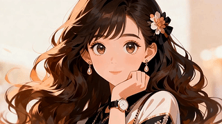 可爱长发女孩