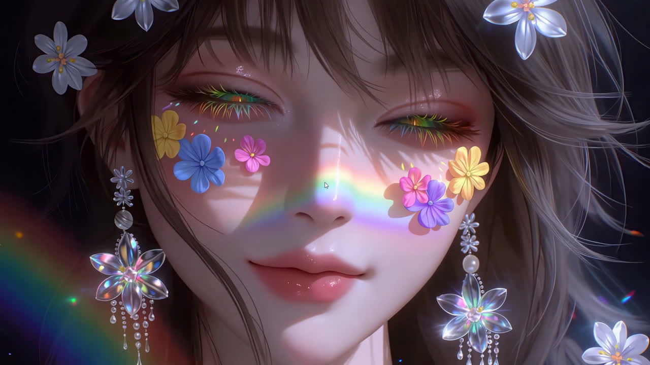 花颜彩虹星眸