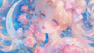 唯美少女插画
