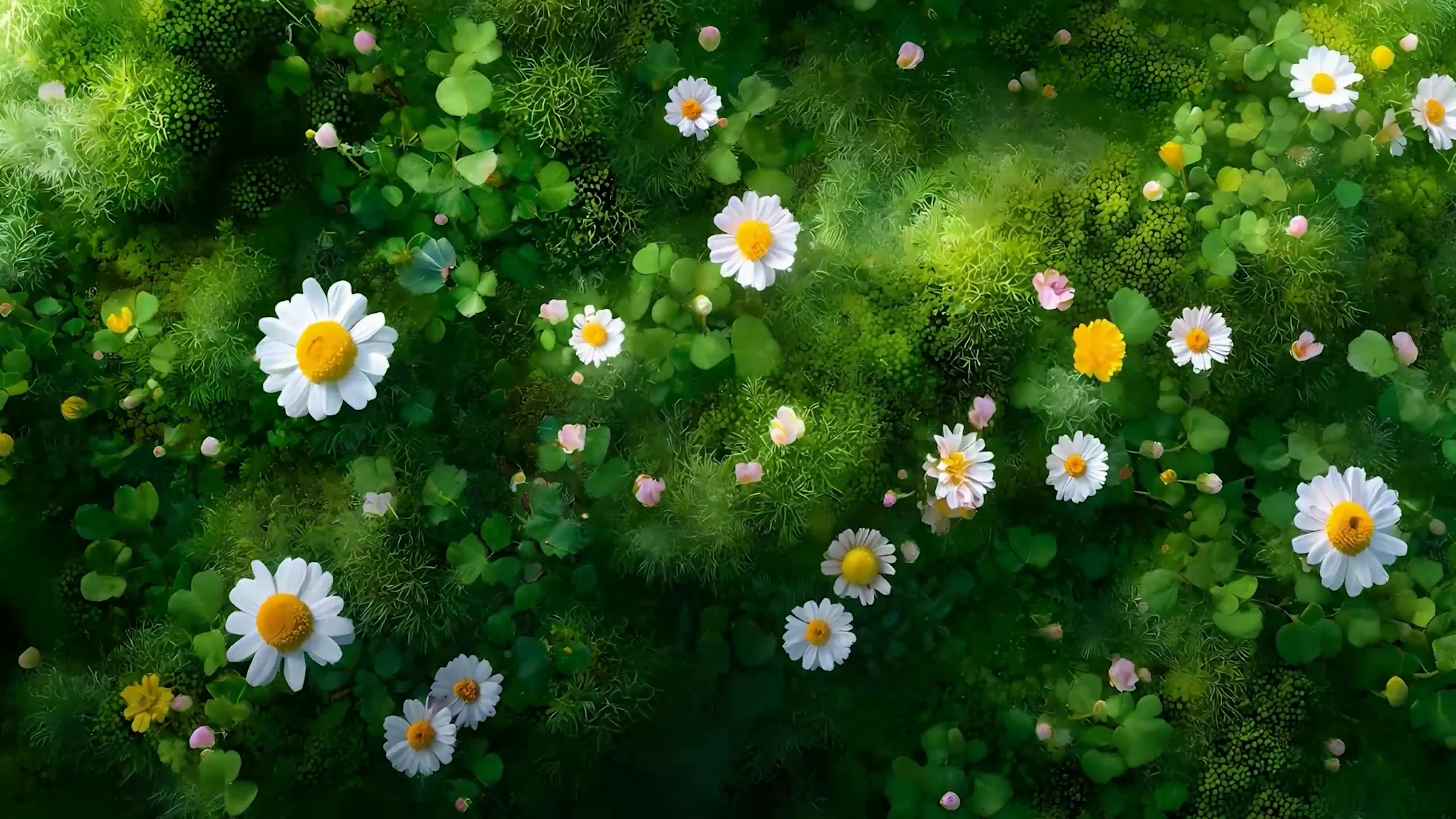 护眼绿景花朵