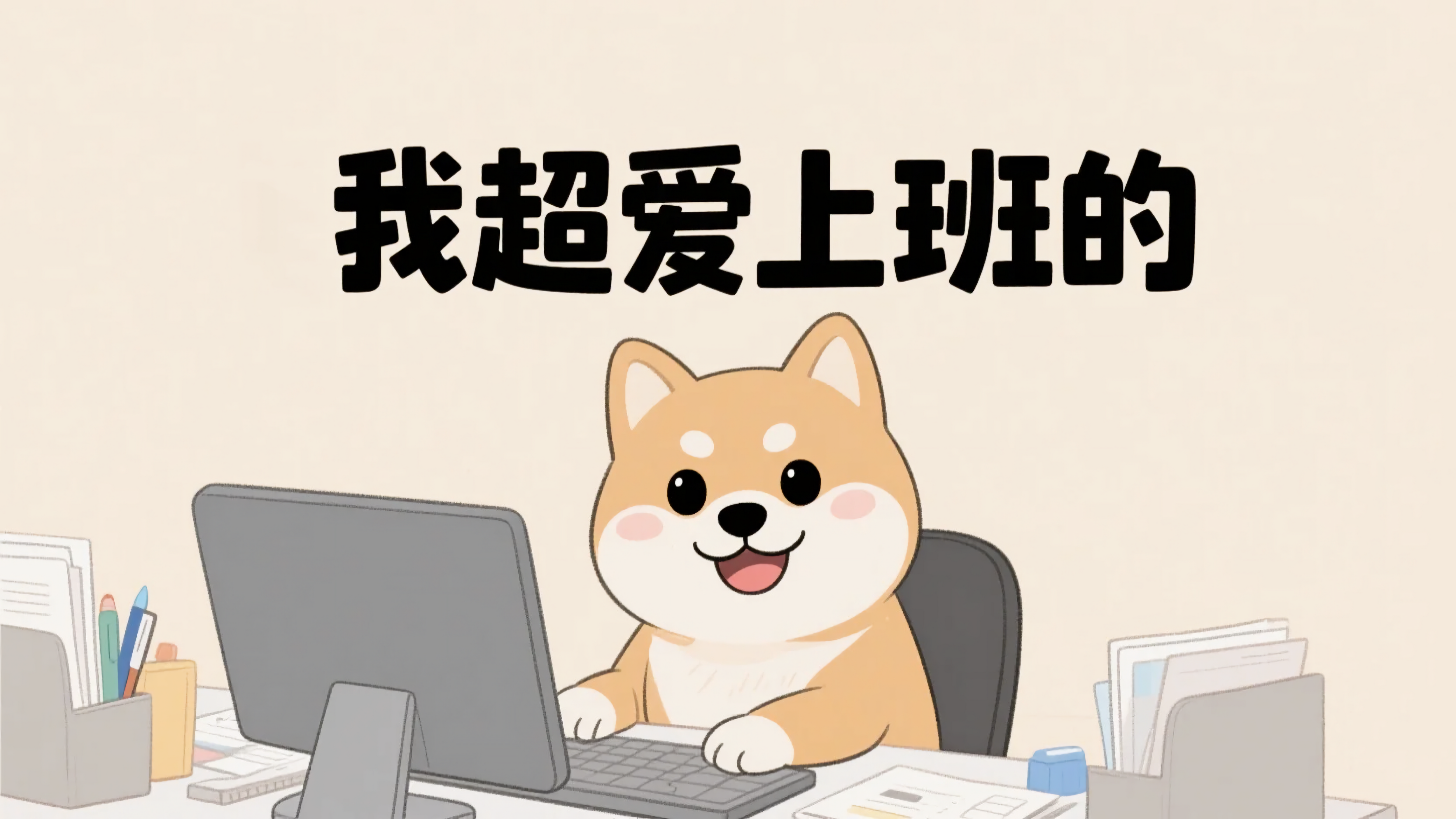 超爱上班小柴犬
