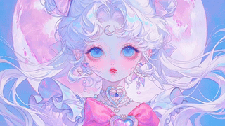 唯美少女插画