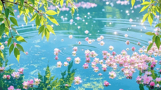 春日碧波花漾