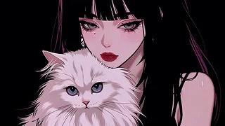 冷艳猫与少女