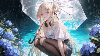 雨季伞下少女-琳奈