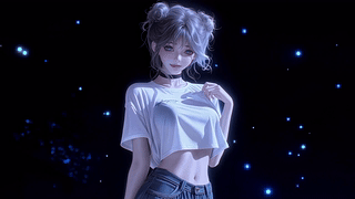 暗夜柔光美女