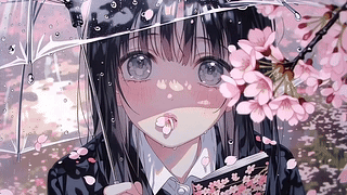 樱花雨・伞下少女
