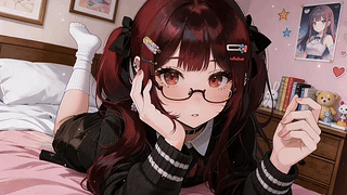 戴眼镜的少女
