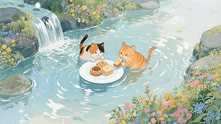 吃饼猫咪
