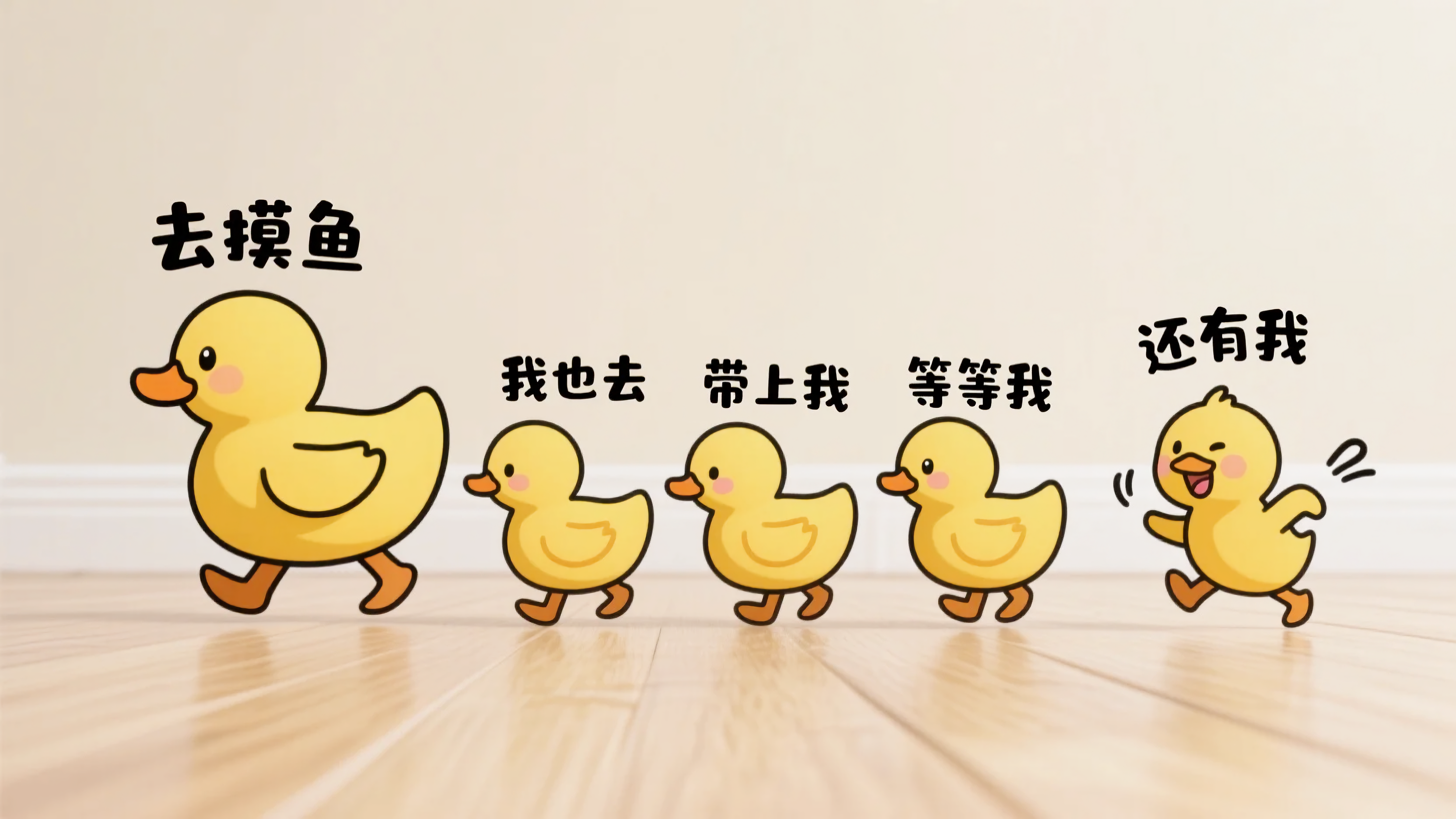 组团摸鱼小黄鸭