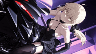 骑自行车的Saber