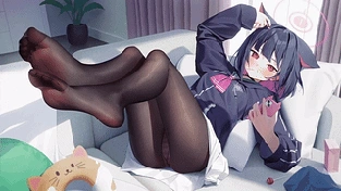 蓝档案 脚部 kyouyama_kazusa 动态壁纸 | 作者：Forgotten