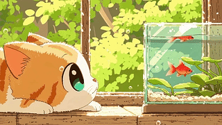 橘猫窗台小美好