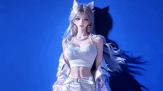 蓝调光影猫系少女