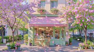 春日街角花巷咖啡店