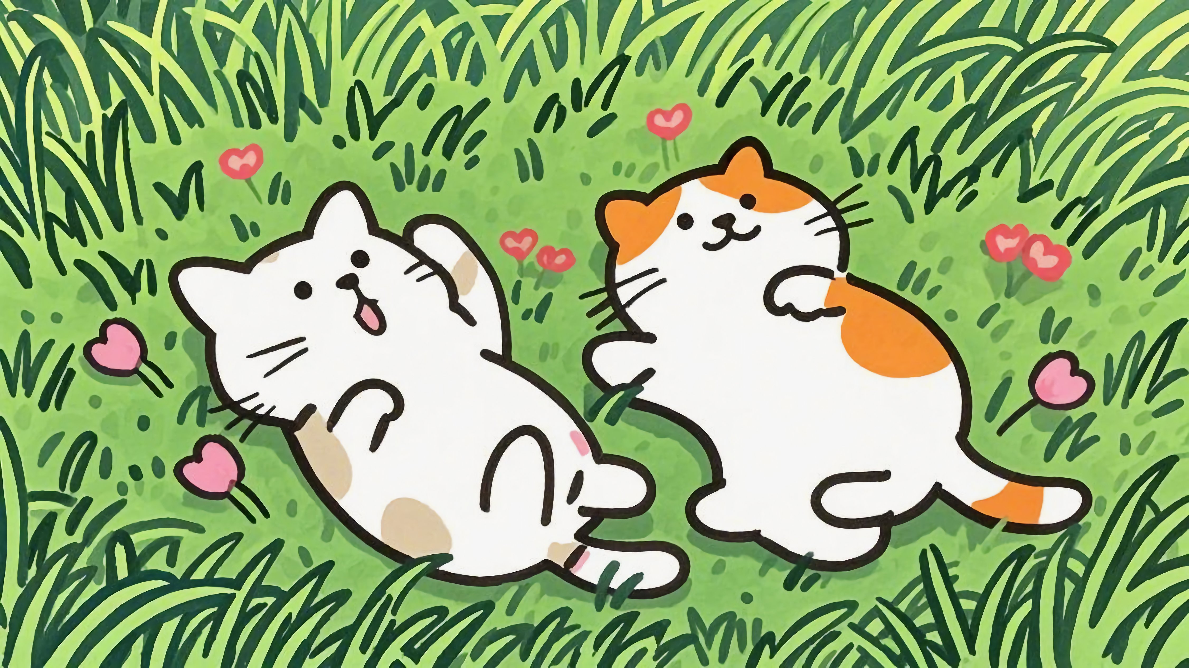 草地上的猫咪
