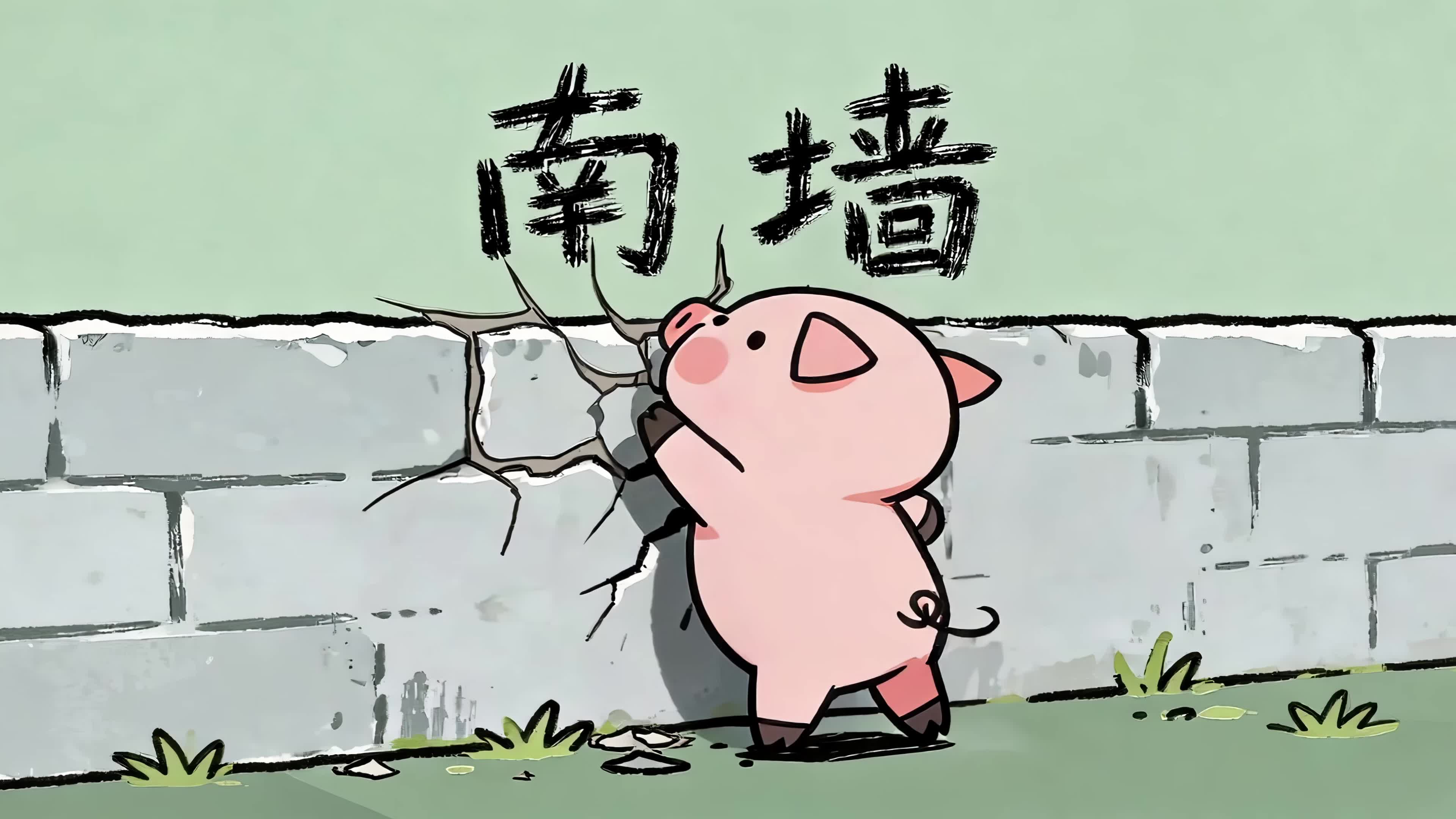 撞南墙的猪猪