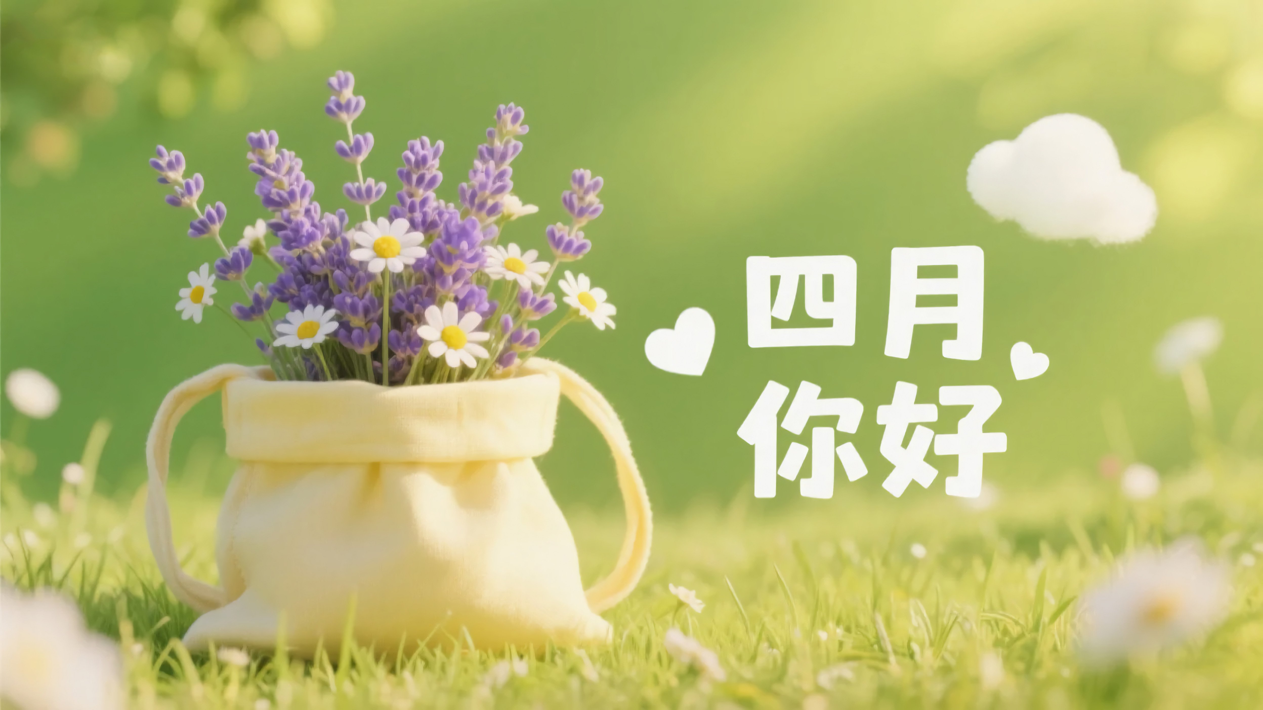 唯美的花花四月你好