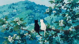 树枝上的猫咪