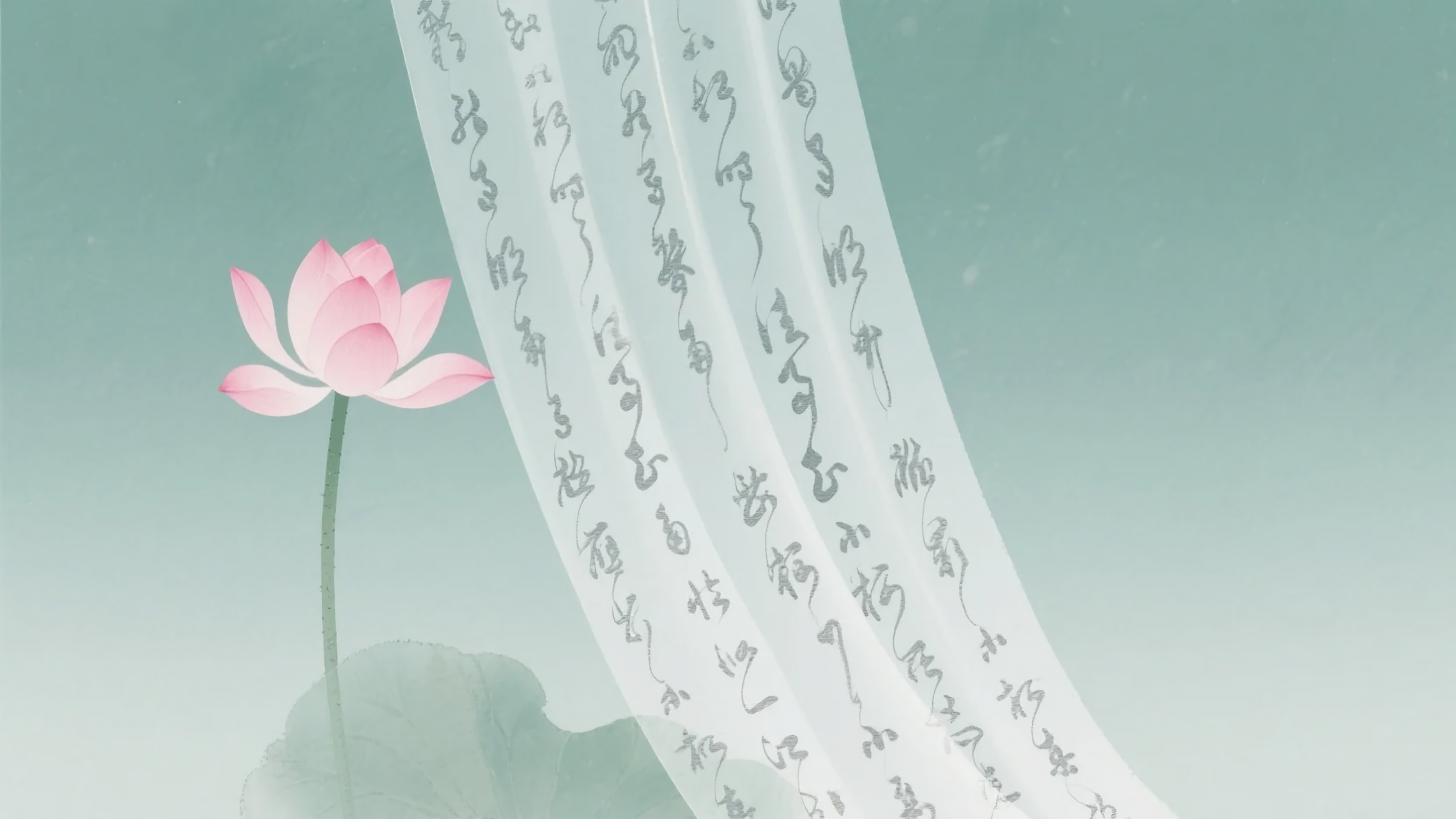 荷花书法