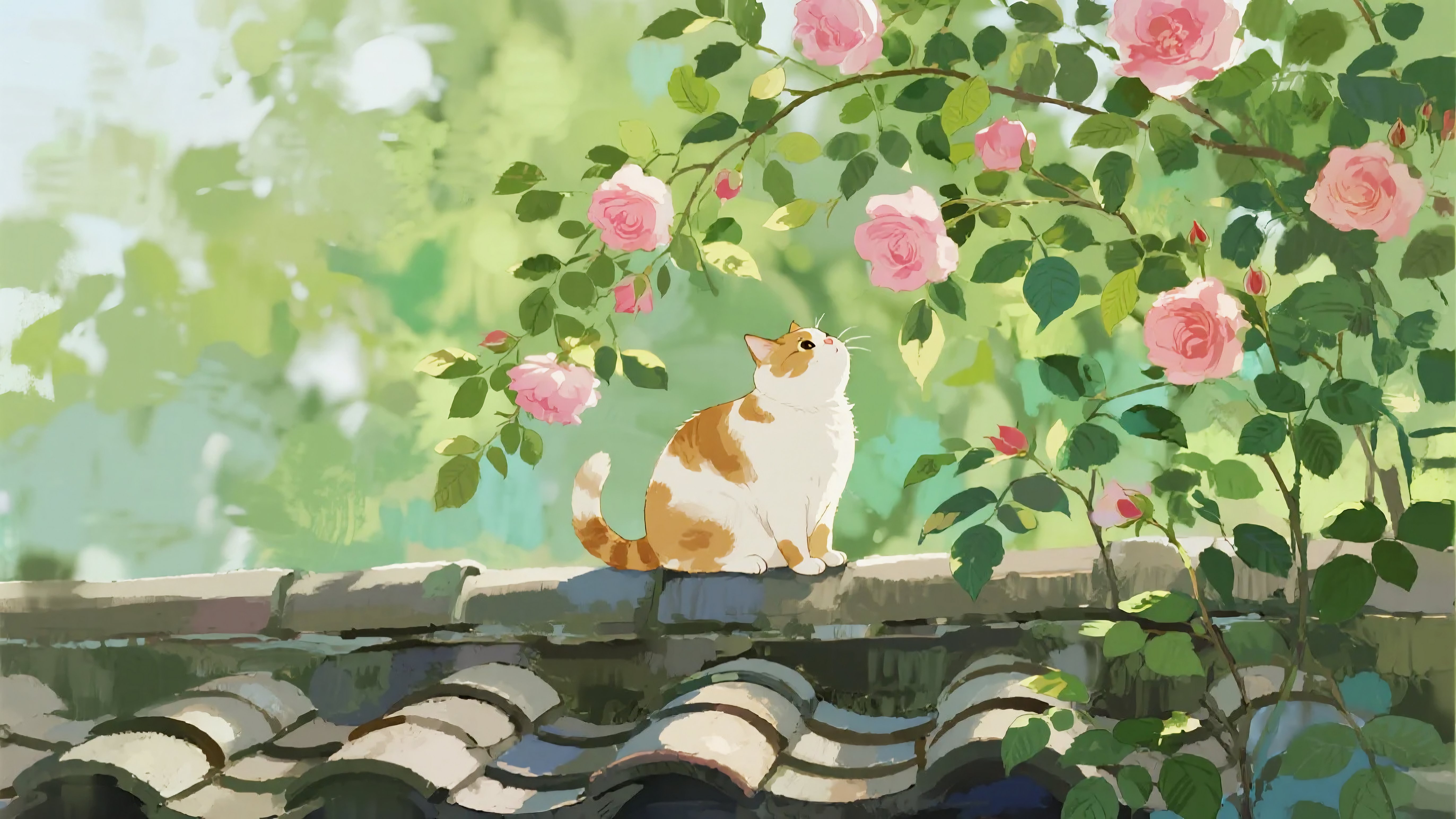 屋顶上的猫咪