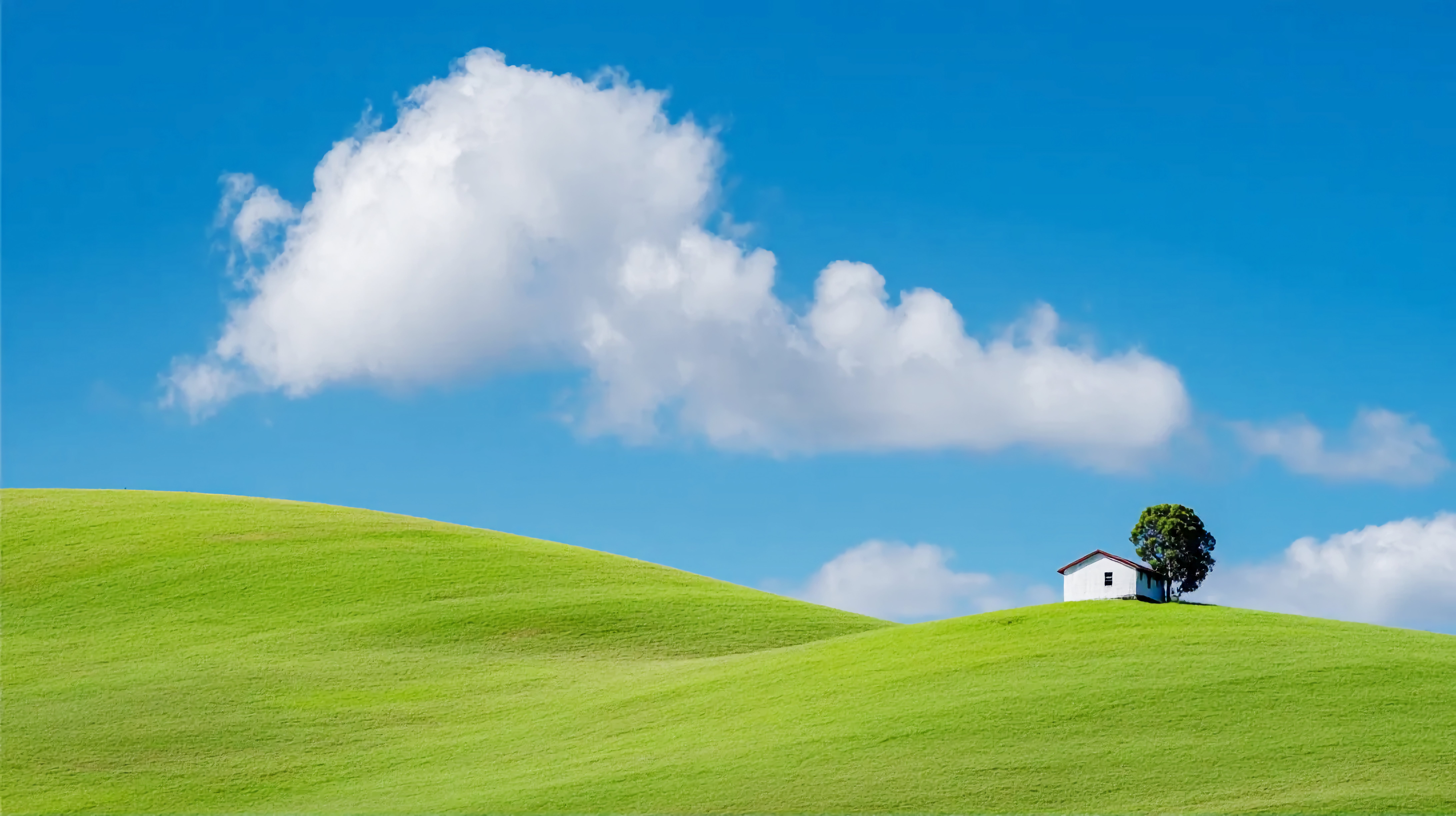 唯美的自然小屋风景