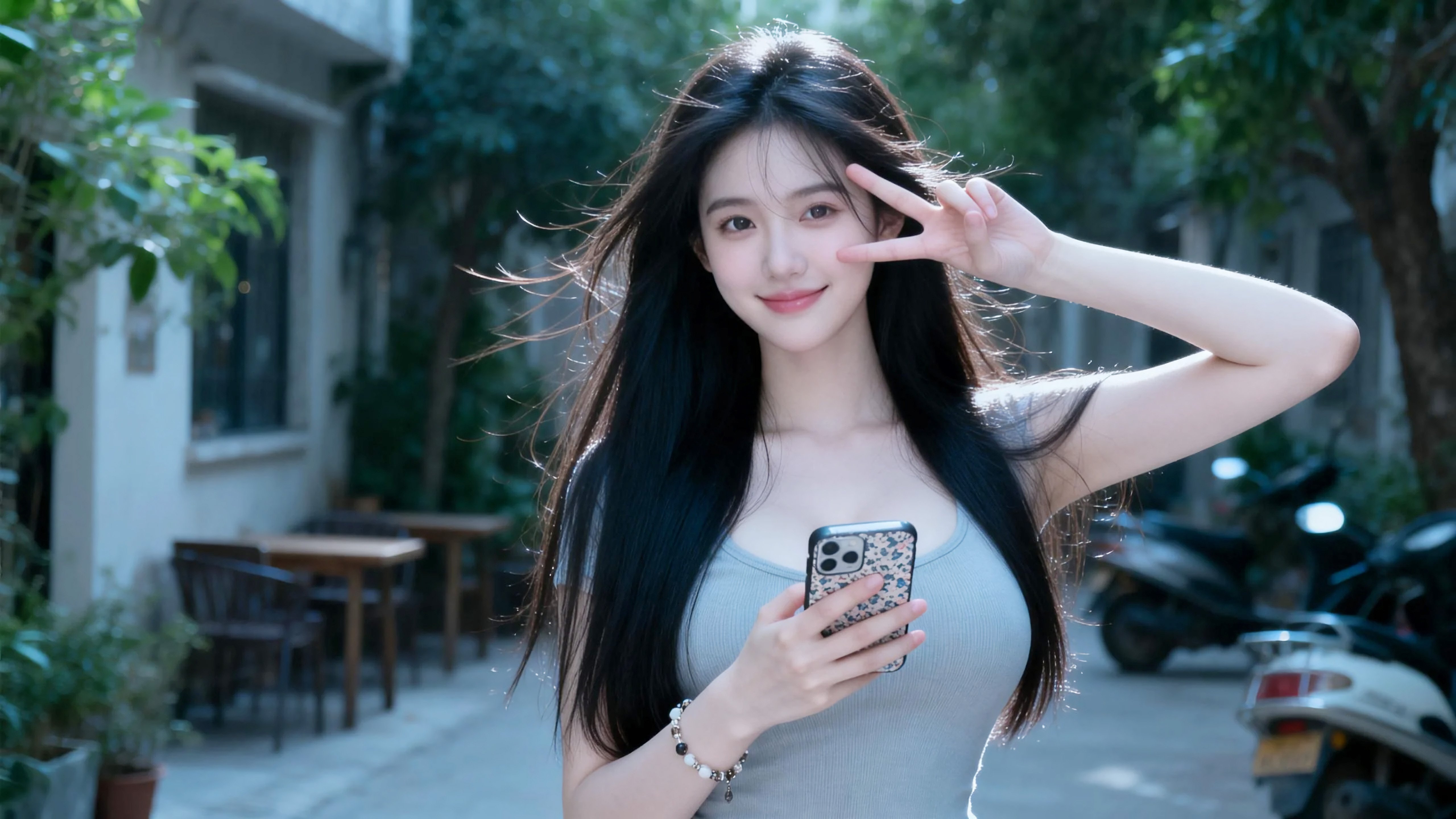 比耶的气质美女