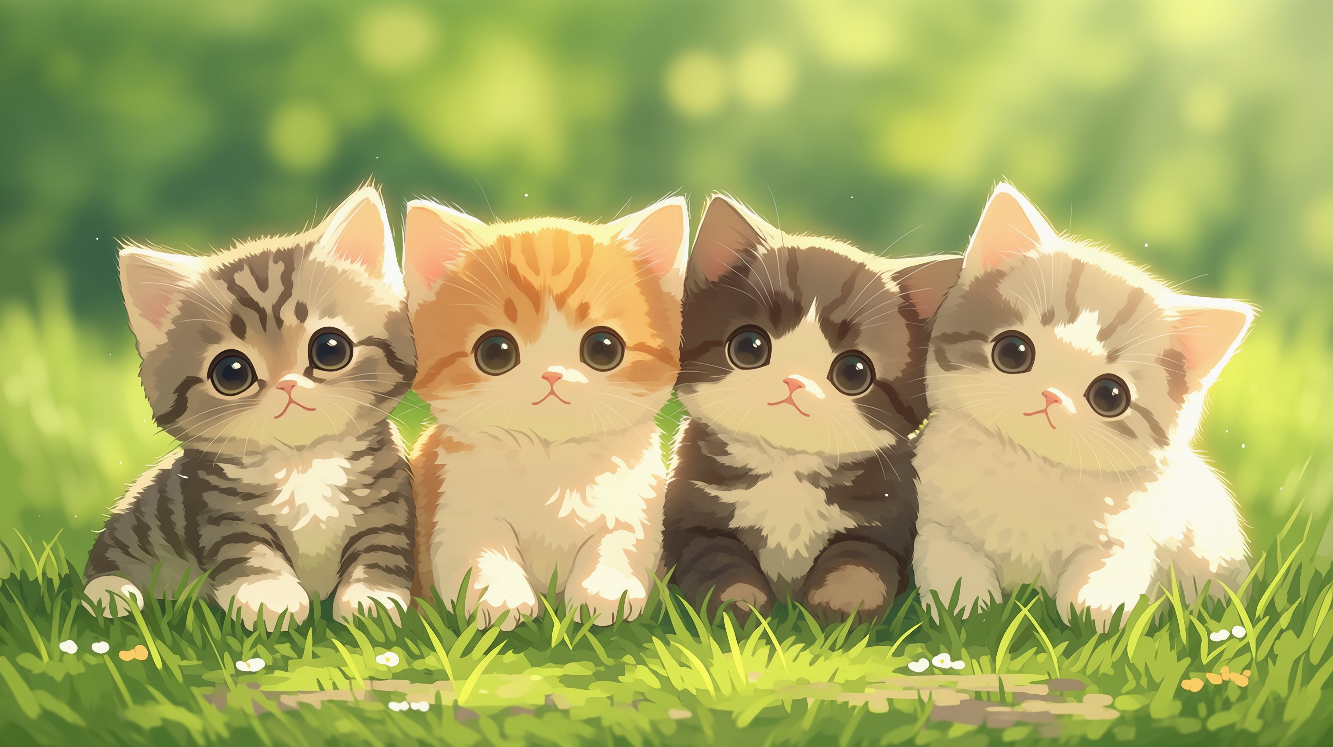 4只可爱的猫咪