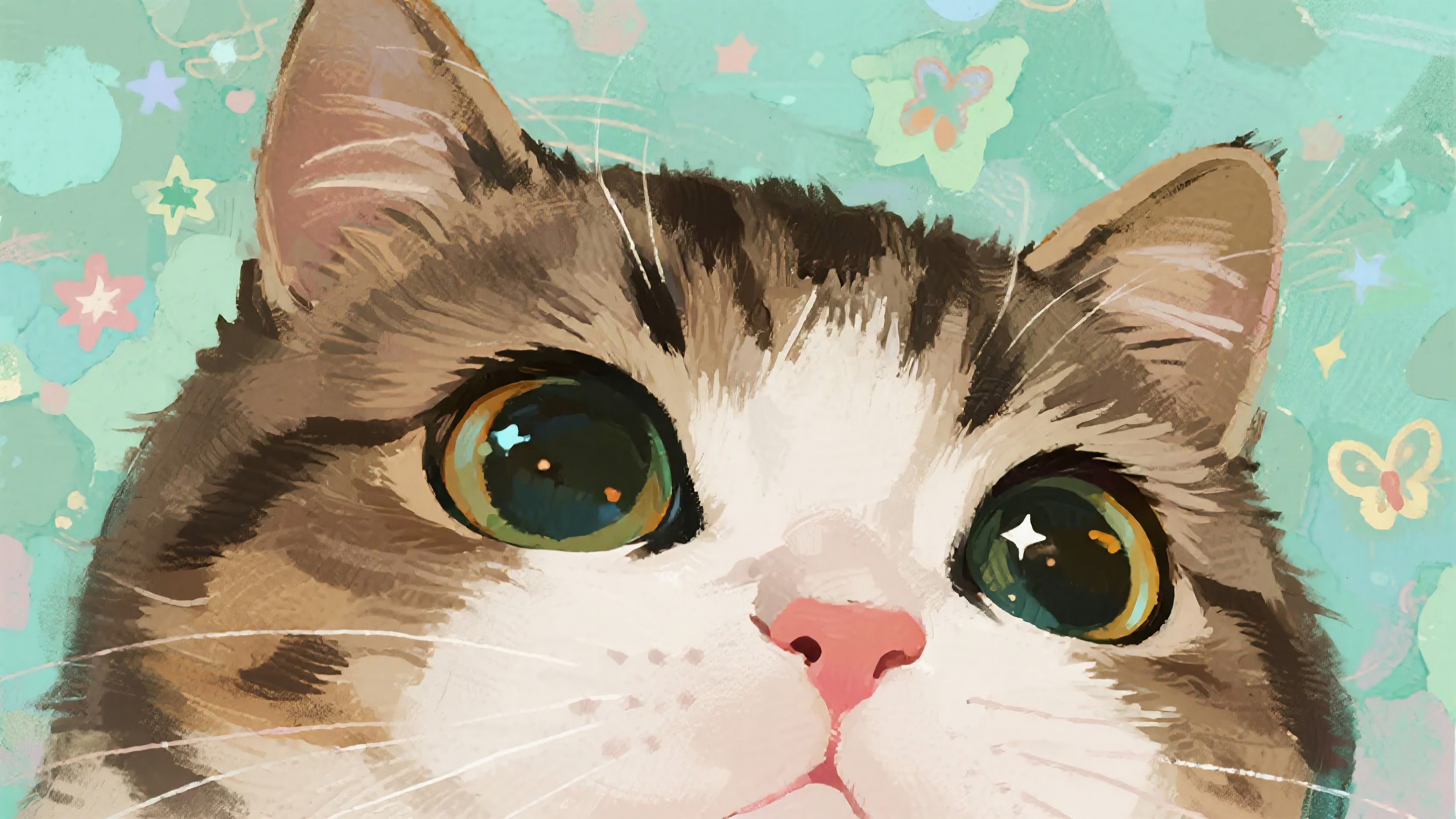 可爱的猫咪插画