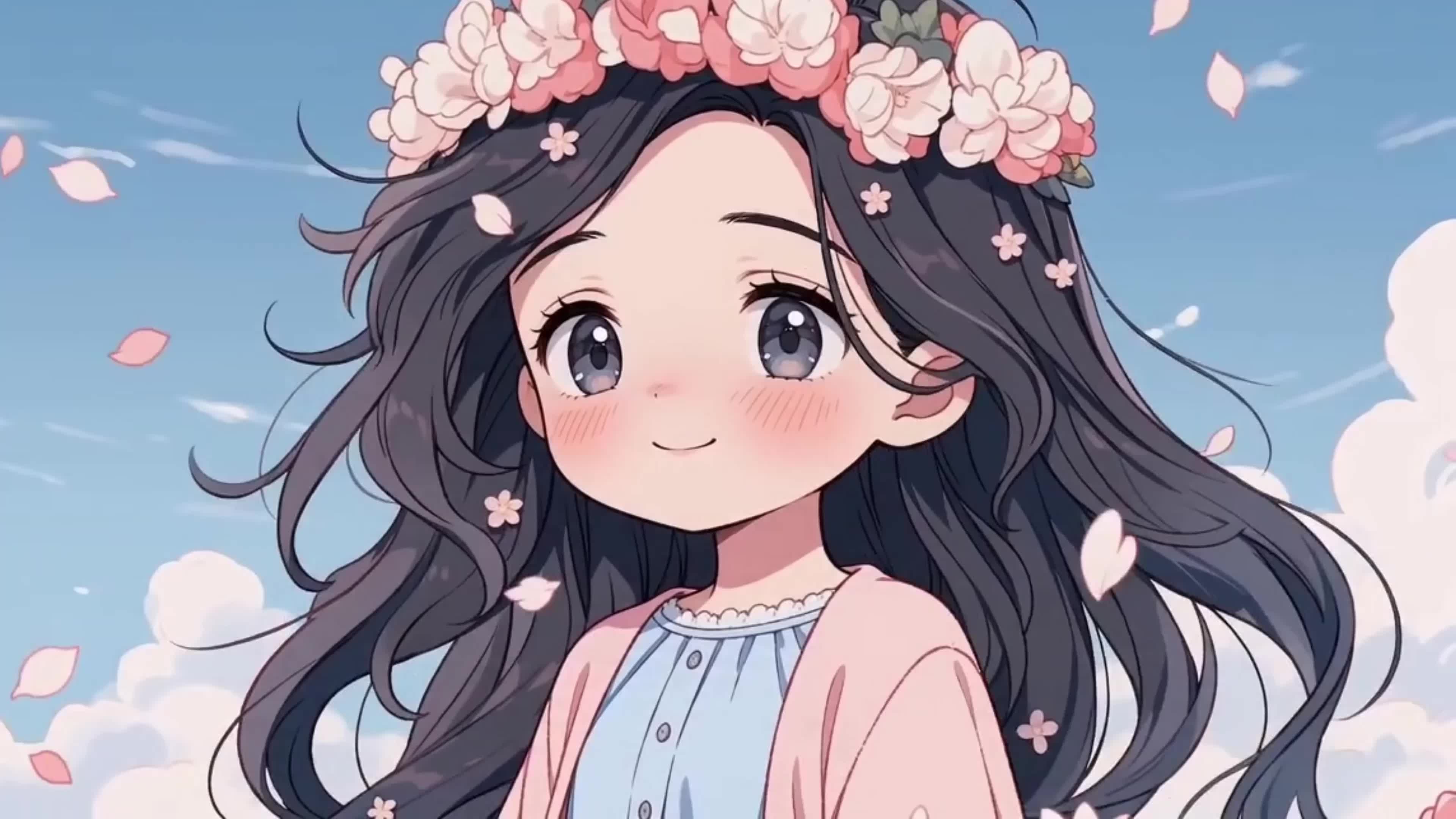 头戴花环的女孩