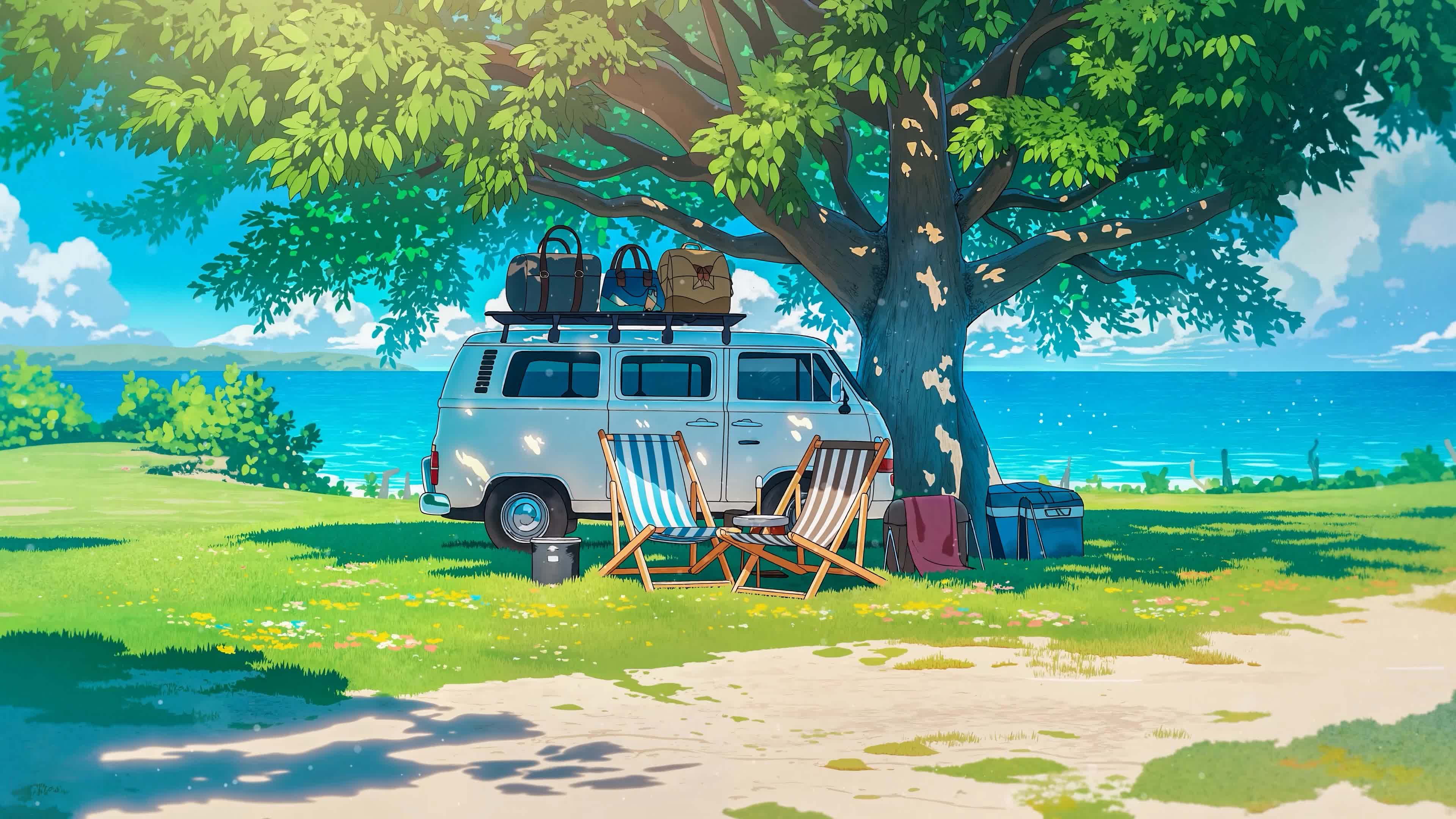 治愈湖边房车