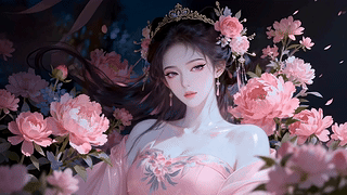 鲜花美人