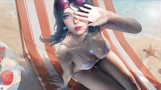 夏日海边比基尼少女